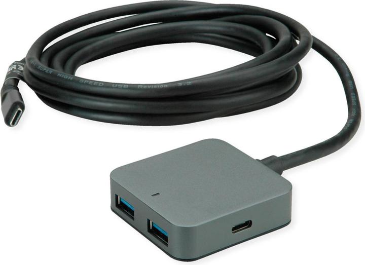 Produktbild Value USB3.2 Gen1 Hub w. Extension (USB-C, 4 Ports)