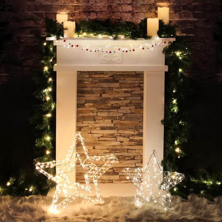 Image du produit Idena 31854 Guirlande de sapin LED avec 160 LED blanc chaud, avec minuterie de 8 heures, pour l'Avent (10 m)