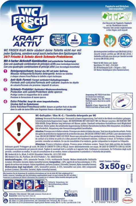 Energie-Label WC Frisch Kraft-Aktiv