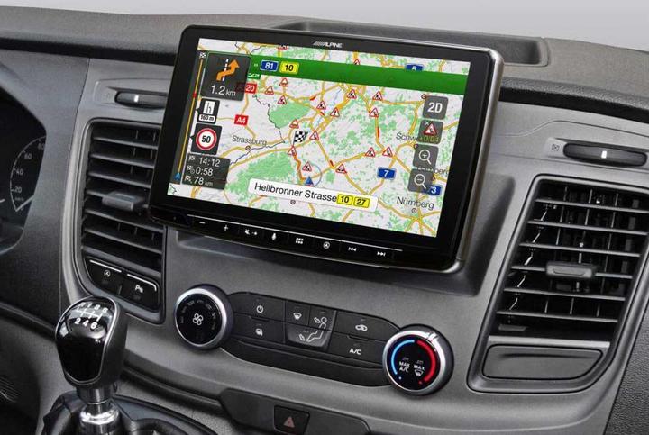 Produktbild Alpine INE-F904TRA Navigation 1-DIN, 9 Zoll, spezifisch für Ford Transit ab 2018 (9")