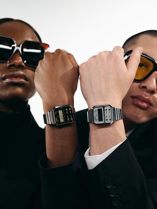 Actual product image Casio Zegarek A100WEGG -1A2EF (Watch with gemstone, 33 mm)