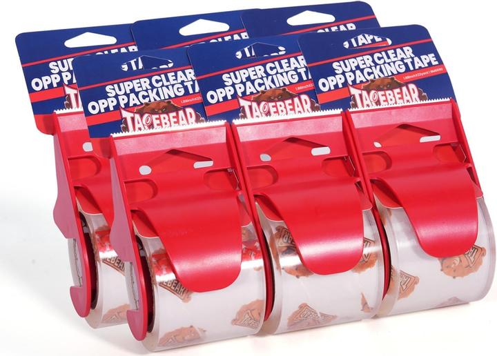 Actual product image Tapebear 6x Paketklebeband mit Abroller