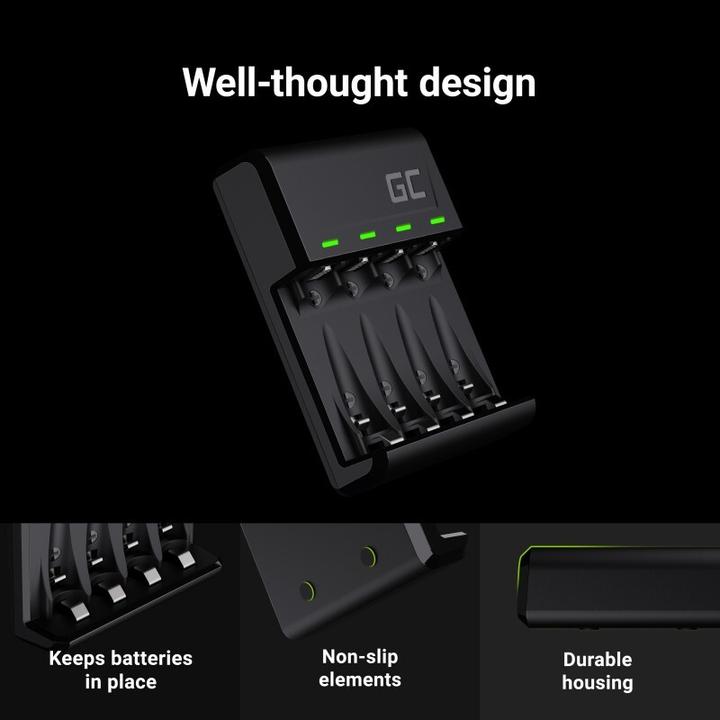 Actual product image GreenCell VitalCharger (GRSETGC01) (4 pcs., AA, 2000 mAh, Battery + charger)