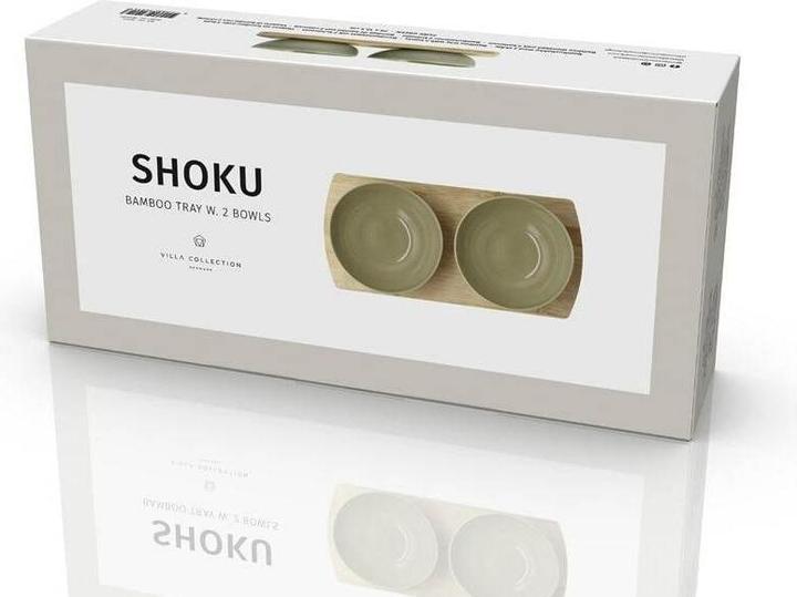 Immagine prodotto Villa Collection Bambus Tablett mit 2 Schälchen Shoku Grün, Material