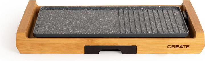 Actual product image Create STONE FLAT BAMBOO - 1800W electric grill plate
