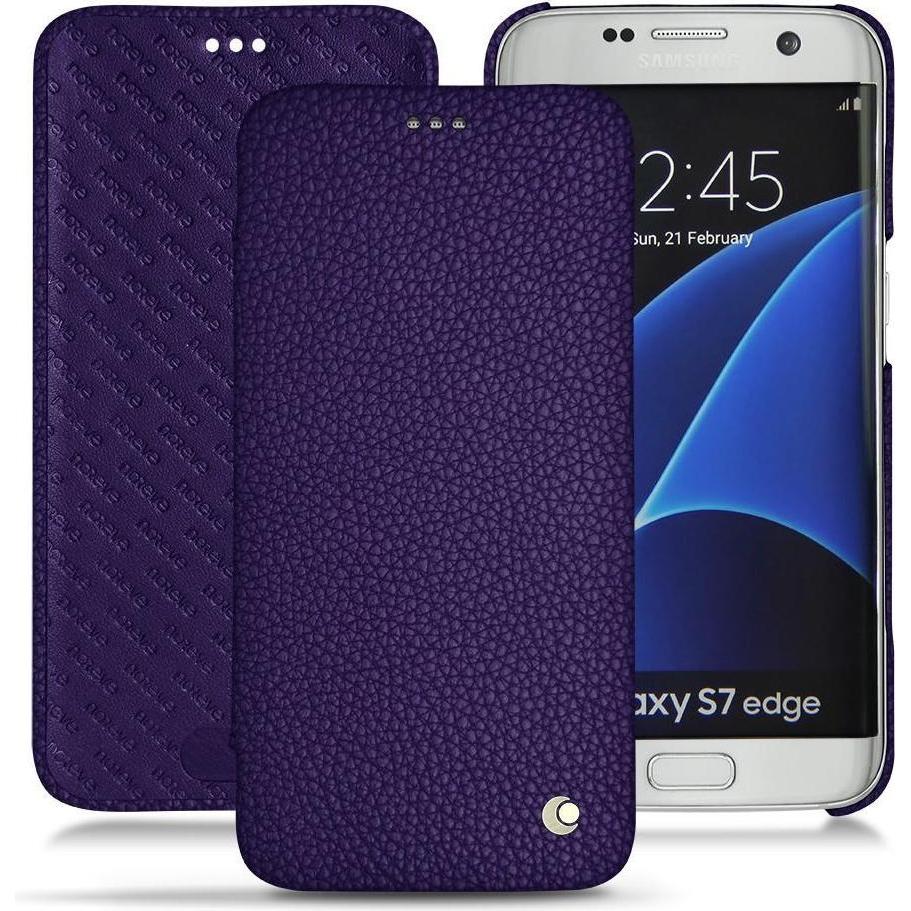 Noreve Lederschutzhülle horizontal (Samsung Galaxy S7 Edge), Smartphone Hülle, Violett