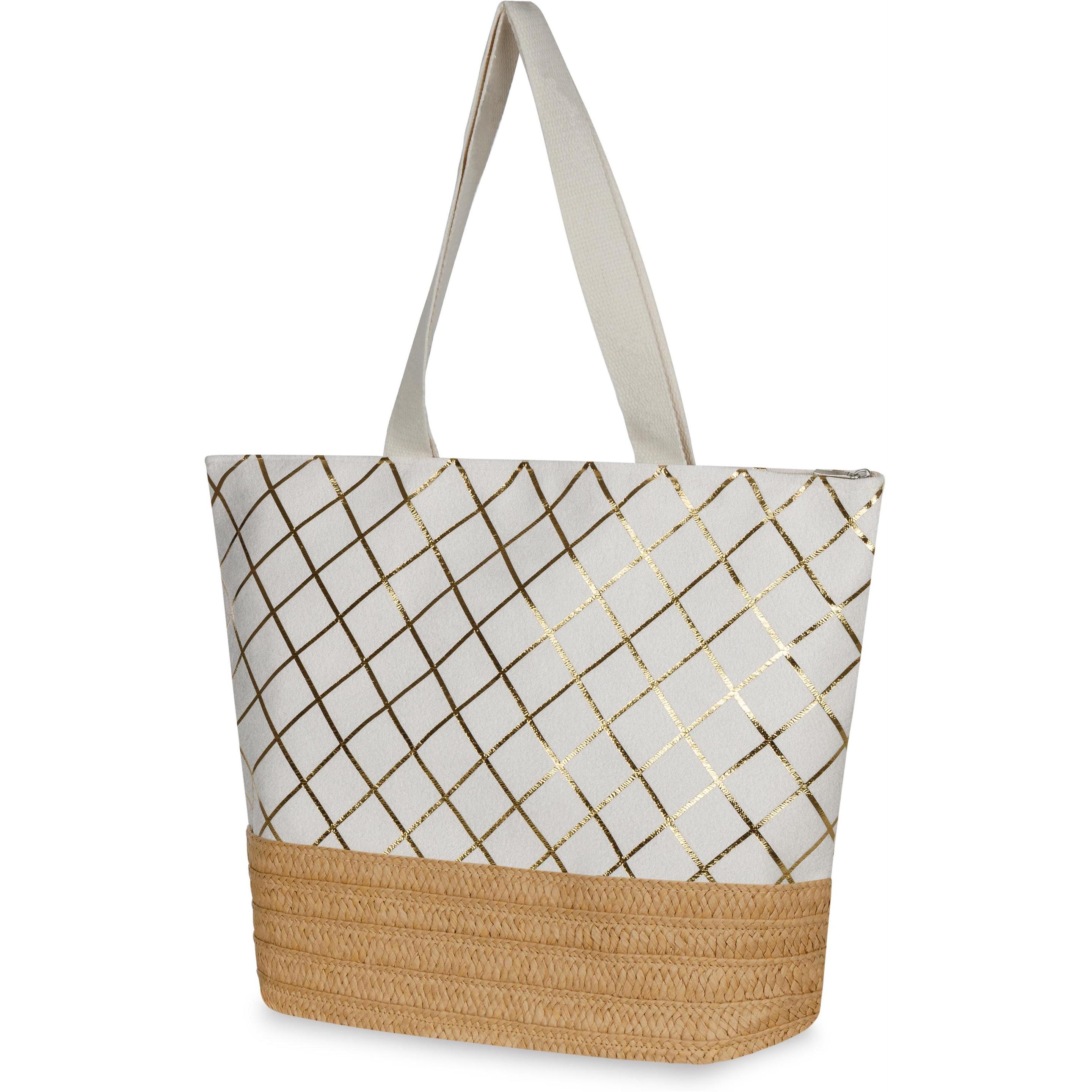 Thumbnail - Normani, Handtasche, Grosse Strandtasche Kuredu, Weiss