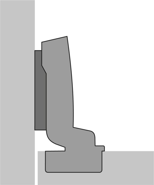 Actual product image Hettich Thin-door hinges Sensys 8676, corner, middle and inlying