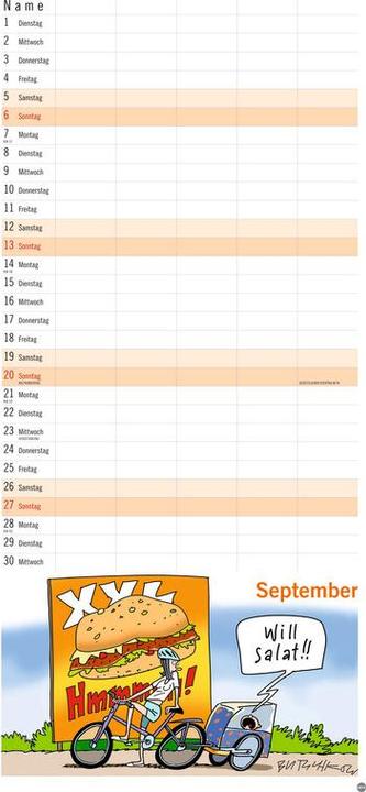 Produktbild Heye Familienplaner (21 x 45 cm)