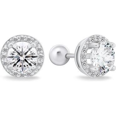 Brilio, Ohrringe, Silver - Charming silver earrings with zircons EA173W