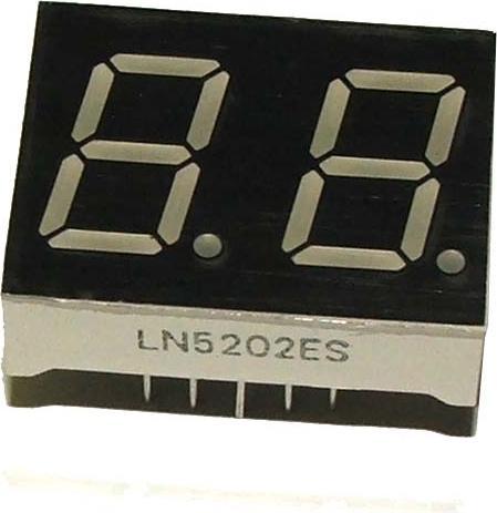 Image du produit OEM Afficheur 7 segments rouge Com. Cathode 2 caractères 12.7mm (Kit électronique)