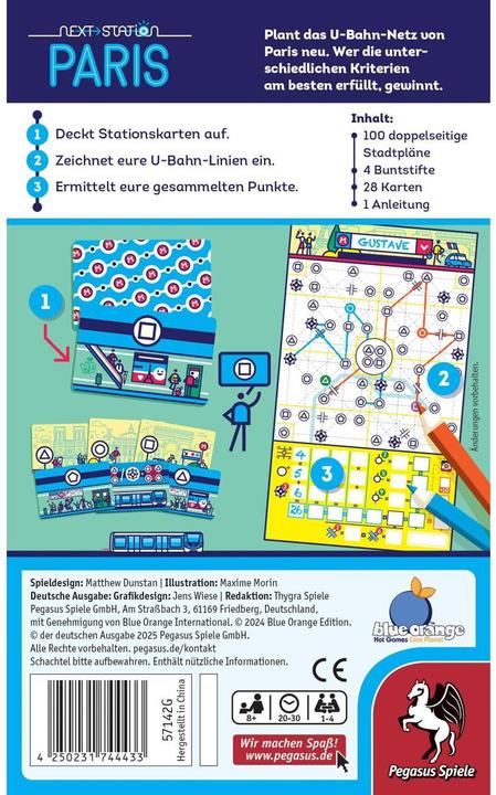 Actual product image Pegasus Next Station Paris (German, 1 - 4 Players)