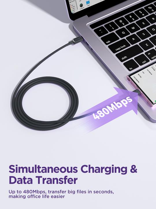 Produktbild Joyroom USB Typ C – USB Typ C (1.20 m, USB 3.0, 60 W)