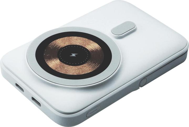 Actual product image Qualo MagSafe power bank 10000 mAh with LED and stand MagSafe white QMPB5-LD-00 (10000 mAh, 20 W, 37 Wh)