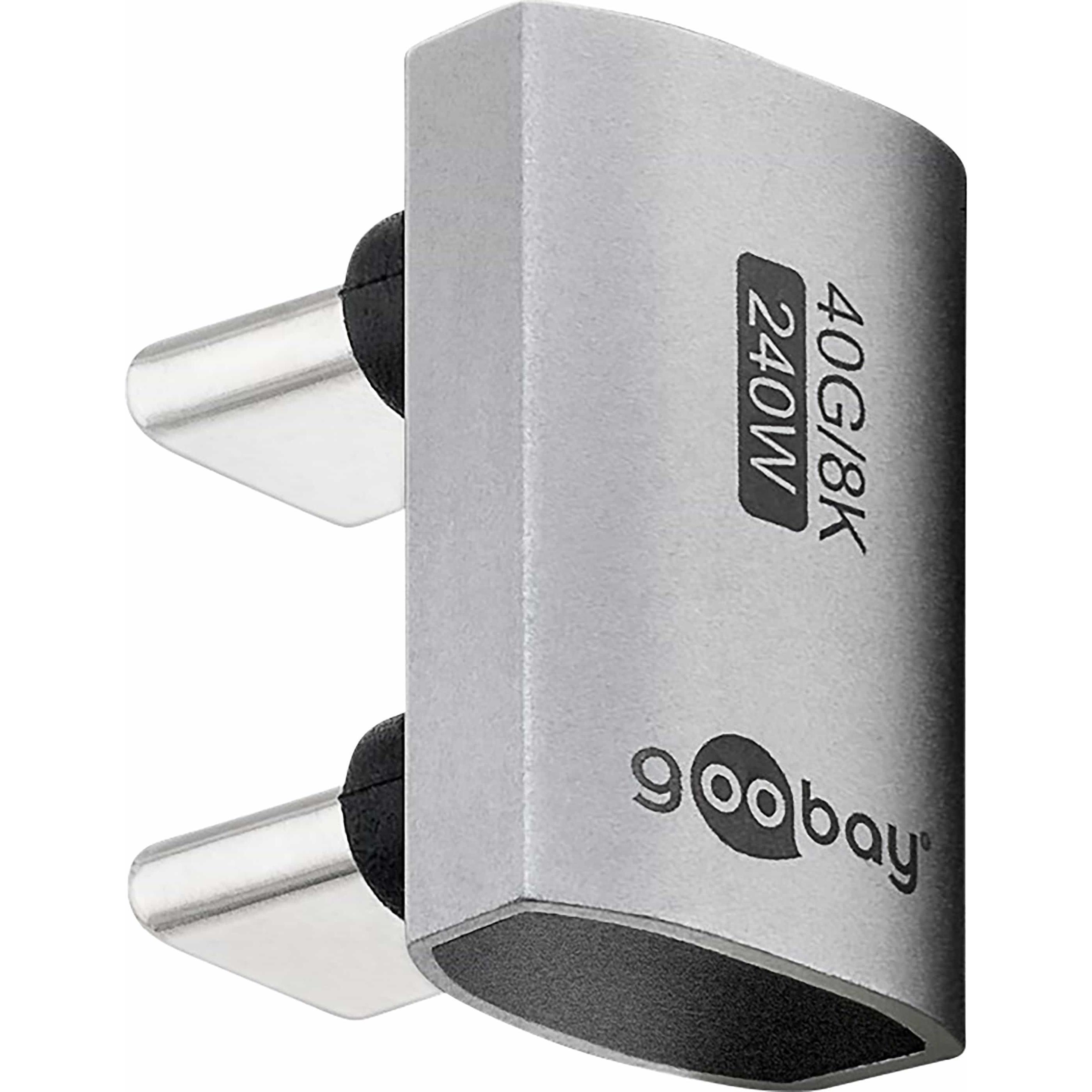 Thumbnail - Goobay USB-C-Adapter 180° U-Form, USB4 (240 W), USB Ladegerät, Silber