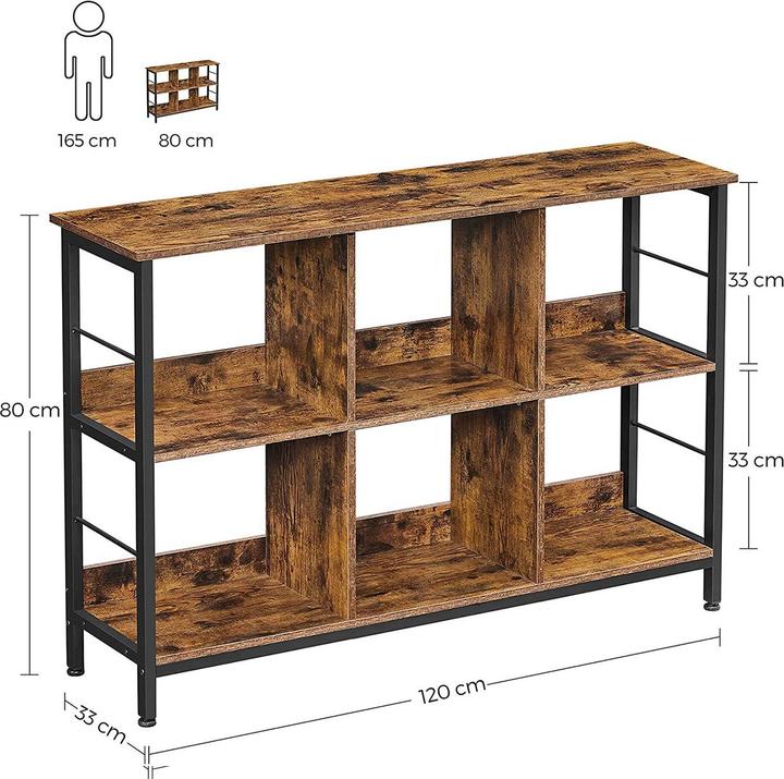 Actual product image Vasagle Shelfy (120 x 30 x 80 cm)