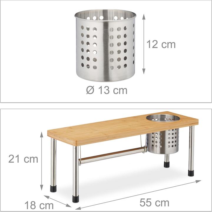 Actual product image Relaxdays Kitchen Counter Organiser, Roll Holder