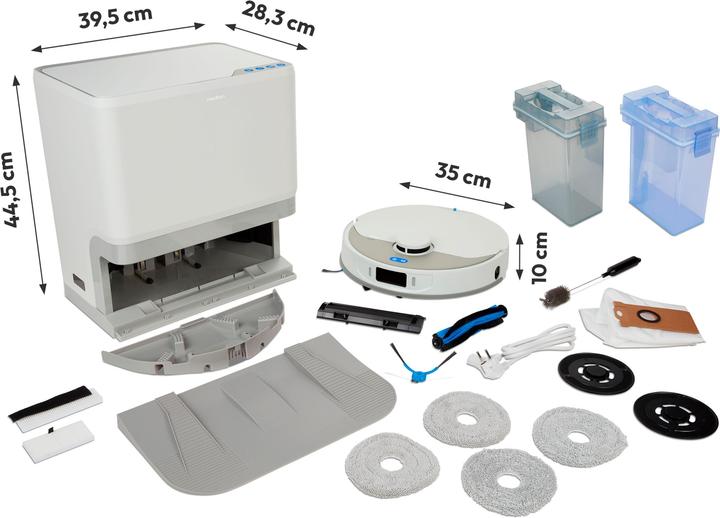 Produktbild Medion Saug- und Wischroboter MD 12039 X55 SW+ Grau/Weiss (10000 Pa)