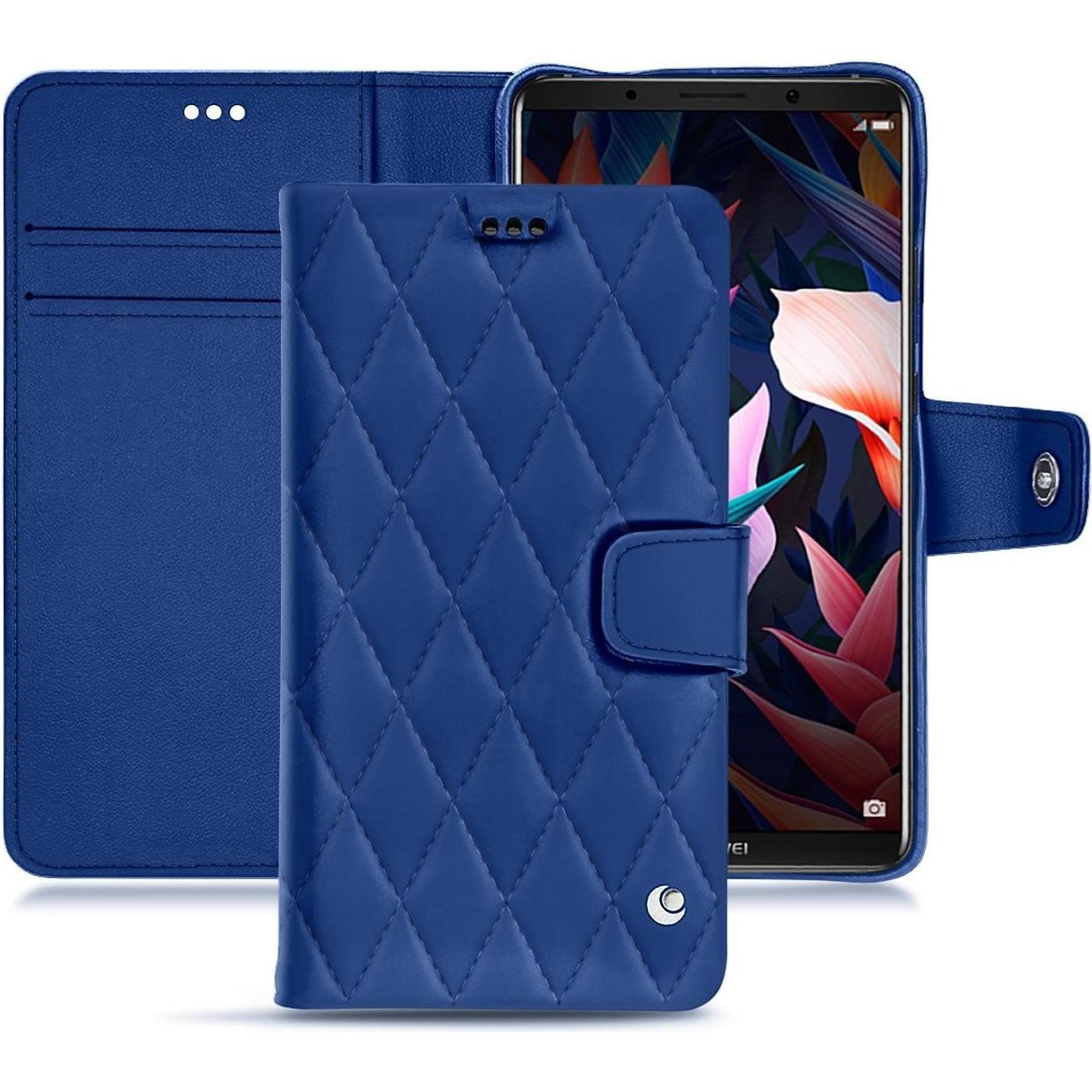 Noreve Lederschutzhülle Wallet (Huawei Mate 10 Pro), Smartphone Hülle, Blau