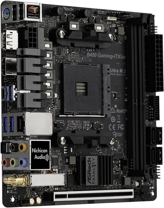 Produktbild AsRock B450 Gaming-ITX/ac (AM4, AMD B450, Mini-ITX)
