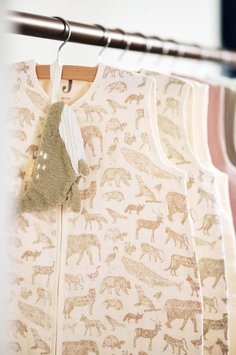 Actual product image Jollein Baby summer sleeping bag Animals Olive Green 90 cm (90 cm)
