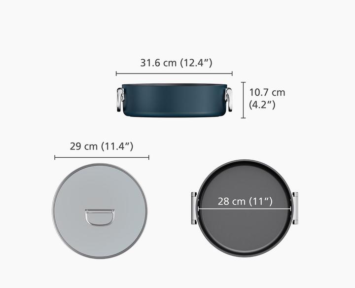 Actual product image Joseph Joseph Space casserole with folding handles D28cm (28 cm, Casserole + Stewpot, Aluminium)