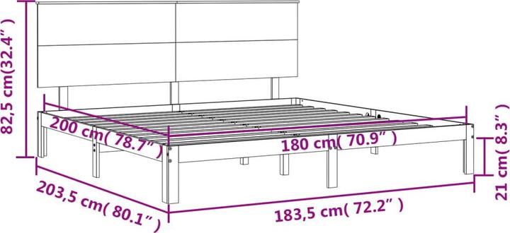 Image du produit vidaXL Bettgestell (180 x 200 cm)