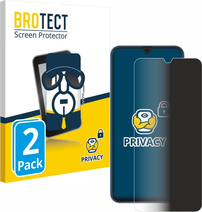 Actual product image BROTECT Anti-spy privacy film Blue light protection film (2 Piece, Samsung Galaxy A50)