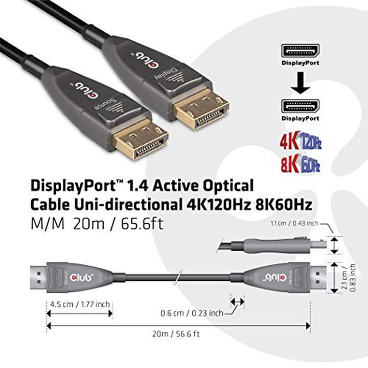 Productafbeelding Club 3D DisplayPort - DisplayPort (20 m, DisplayPort, 1.4)