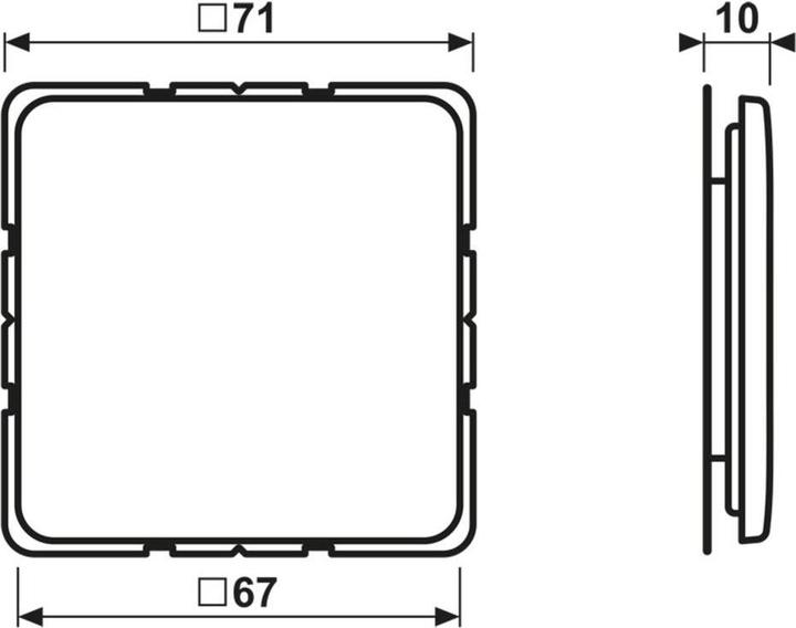 Actual product image JUNG Blind cover with support ring