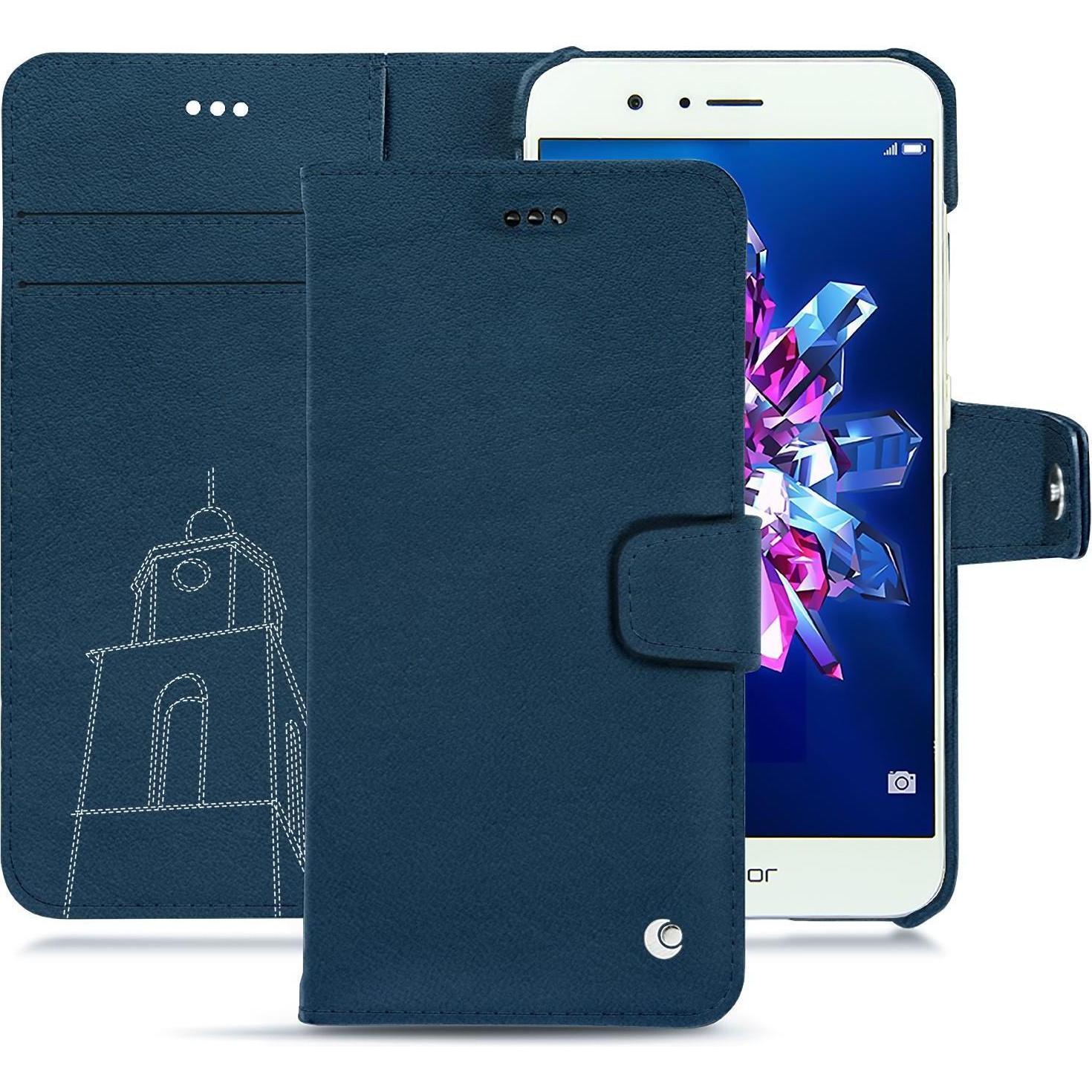 Noreve Lederschutzhülle Wallet (Honor 8 Pro), Smartphone Hülle, Blau
