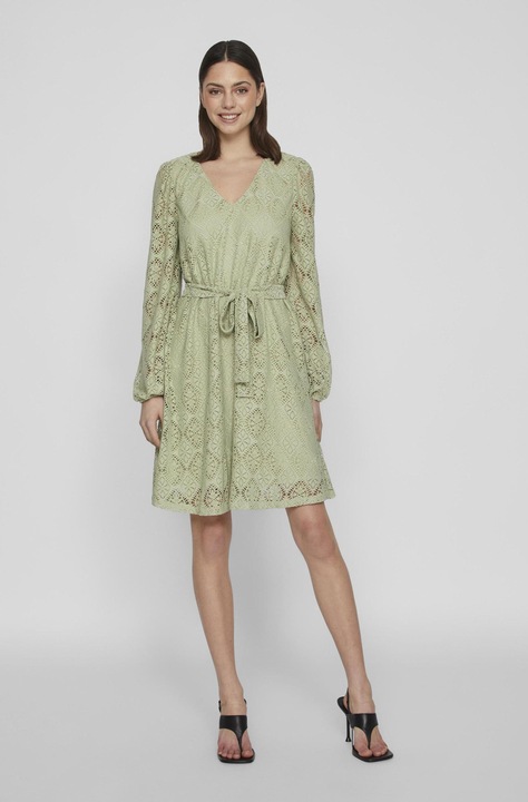 Produktbild Vila Tie Waist Kleid mit langen Ärmeln (S)