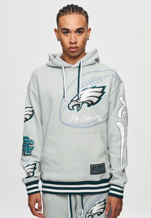 Produktbild Recovered Re:covered Fleece Hoody - PATCHES Philadelphia Eagles - XXL (XXL)