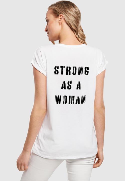 Produktbild Merchcode Ladies WD - Strong As A Woman Extended Shoulder Tee - 116539 (S)
