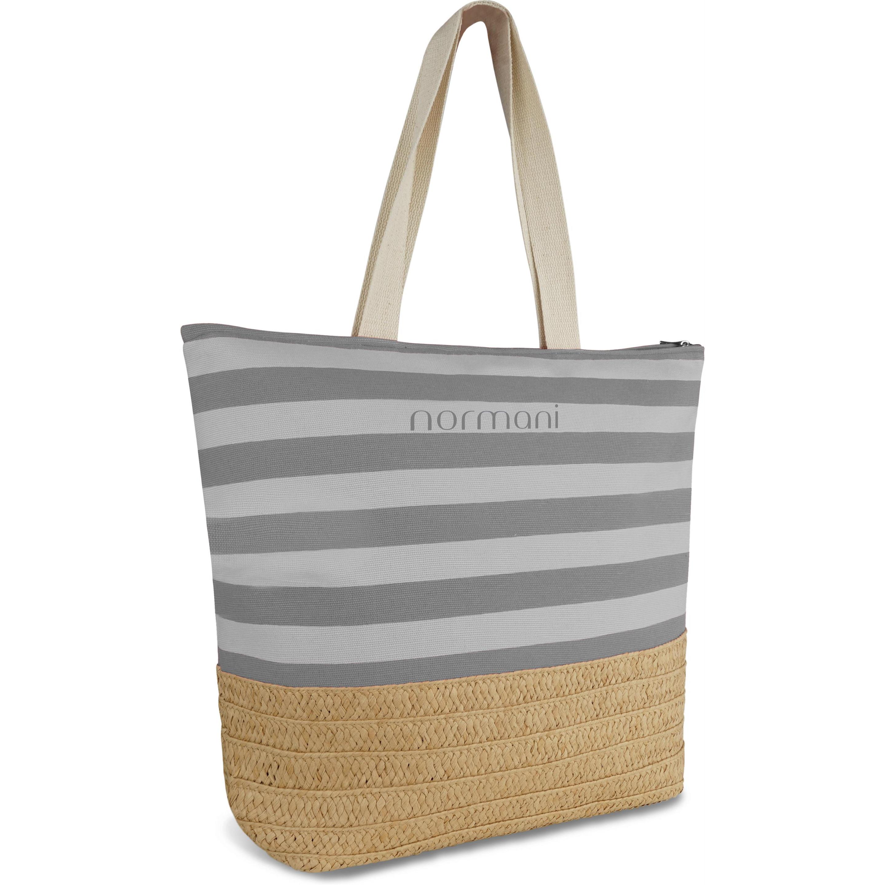 Thumbnail - Normani, Handtasche, Grosse Strandtasche Mackay, Grau