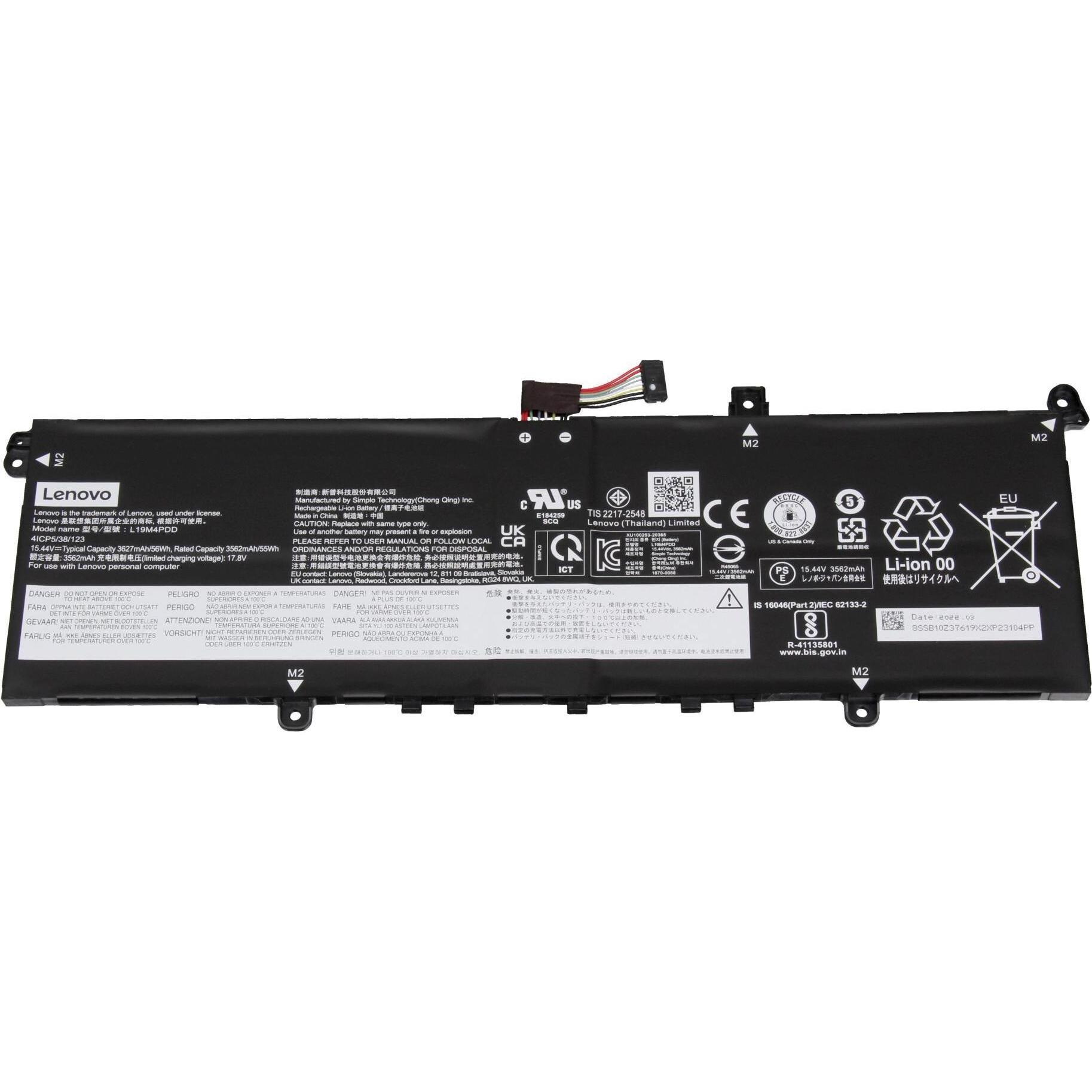 Lenovo L19C4PDD (4 Zellen), Notebook Akku