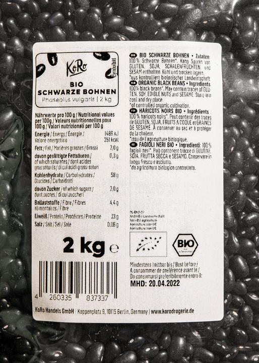Produktbild KoRo Bio Schwarze Bohnen (2000 g)