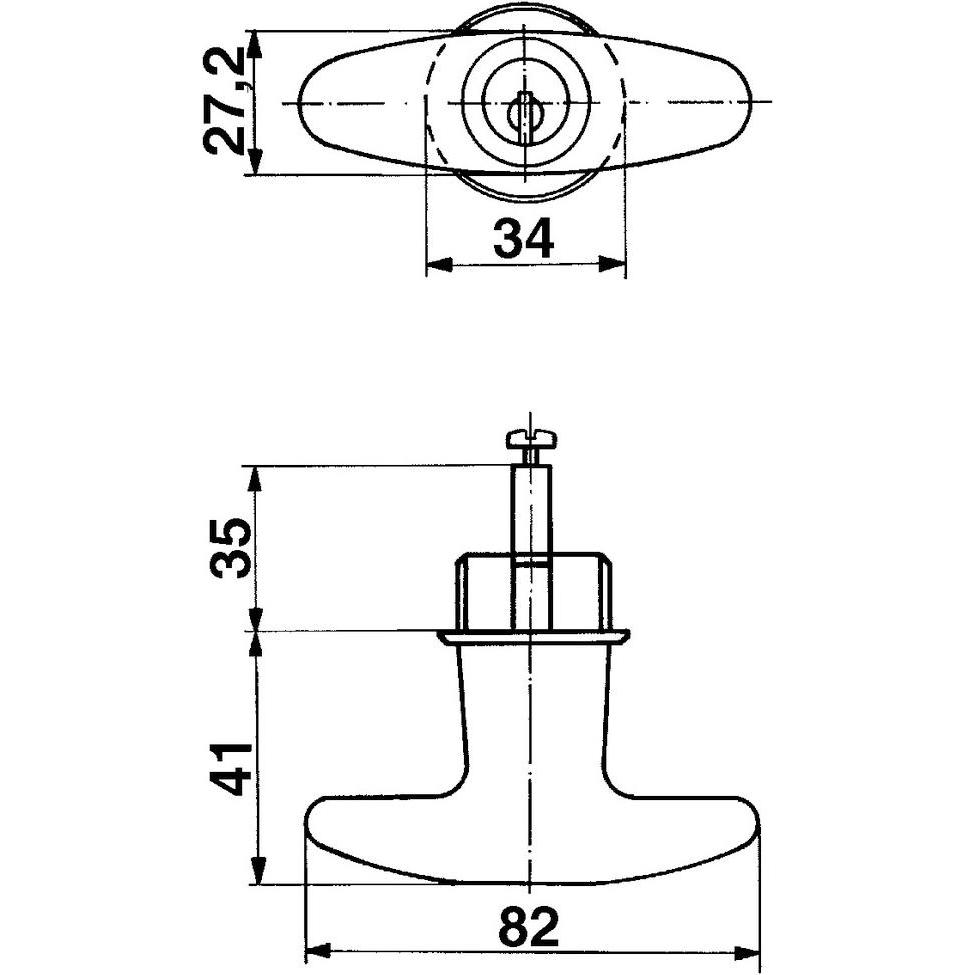 Thumbnail - Heusser, Türgriff + Fenstergriff, Drehgriffe 3401 / 3402 (Türgriff)