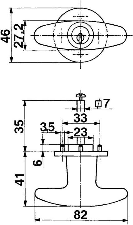 Produktbild Heusser Drehgriffe 3401 / 3402 (Türgriff)
