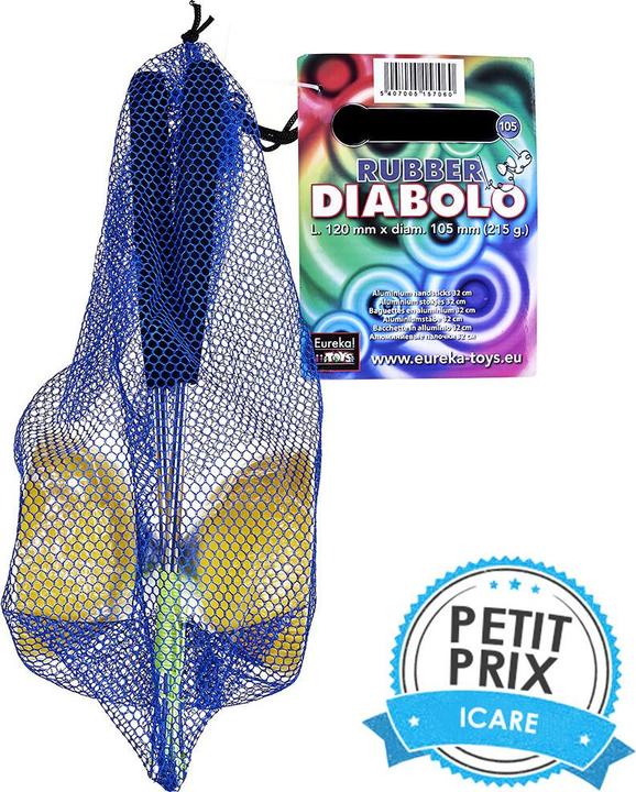 Actual product image Eureka! Rubber Diabolo met Aluminium Stokken - Donkergroen