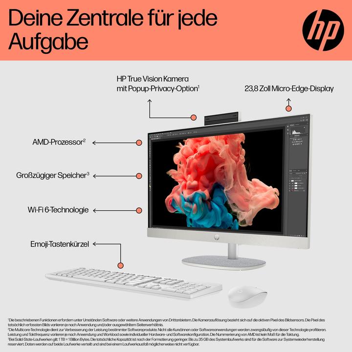 Produktbild HP AiO 24-cr0005ng (512 GB, 16 GB, AMD Ryzen 7 7730U)