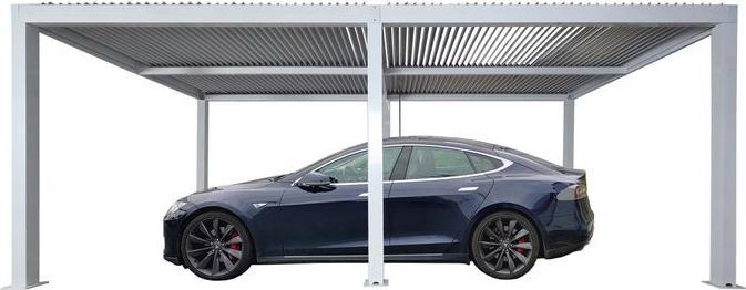 Produktbild Mendler Pergola HWC-L46, Gartenpavillon Lamellen-Pavillon, 11cm-Aluminium-Gestell, Regenrinne sturmfest, 3x6 (300 cm, 600 cm)