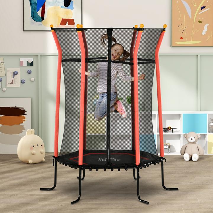 Produktbild Homcom Kindertrampolin Stahl, Kunststoff Rot (163.50 cm)