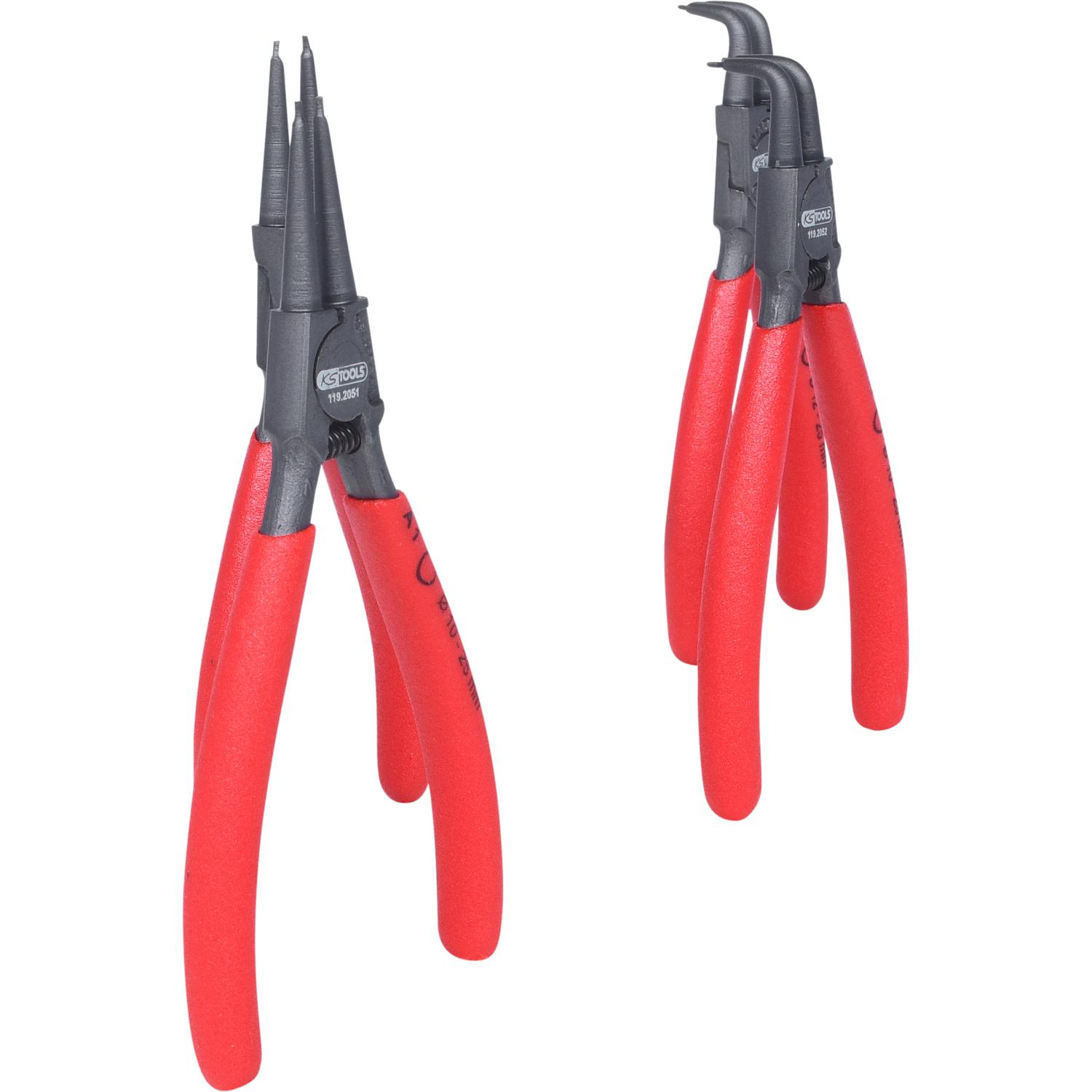 Thumbnail - KS Tools, Zange, Sicherungszangen-Satz, 90° gewinkelt, 4 Teile (132 mm)