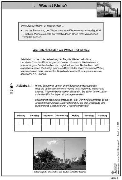 Nährwerte und Zutaten Lernwerkstatt - Klimawandel (Deutsch, Wolfgang Wertenbroch, 2007)