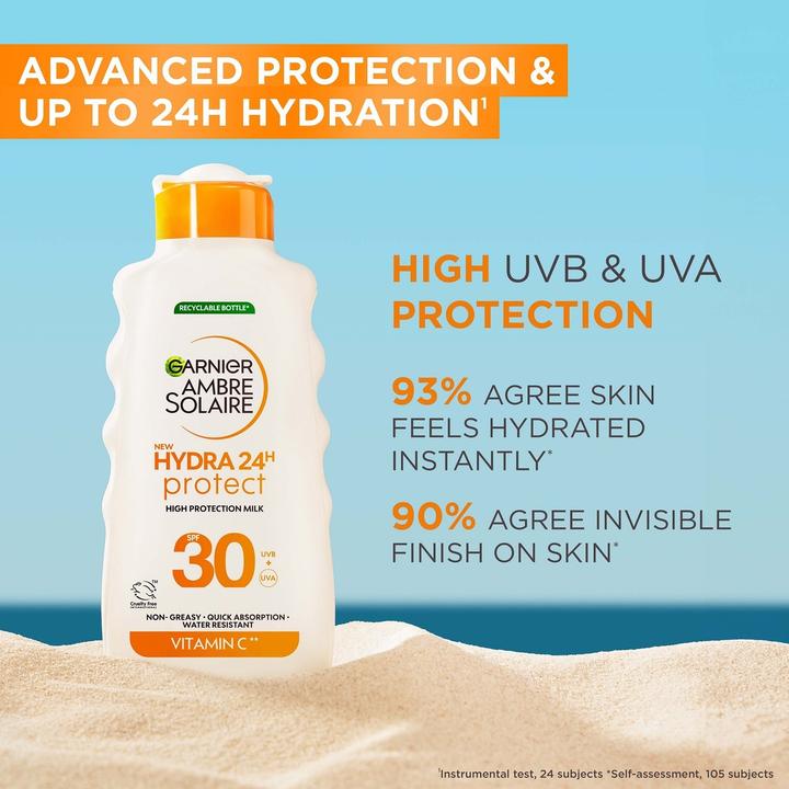 Immagine prodotto Garnier Ambre Solaire Hydra 24 Sun Milk Spf 30 (Latte solare, SPF 30, 175 ml)