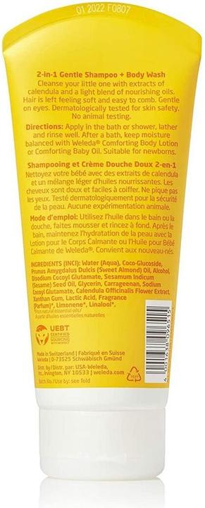 Produktbild Weleda Baby Calendula Shampoo And Body Wash (Flüssiges Shampoo, 200 ml)