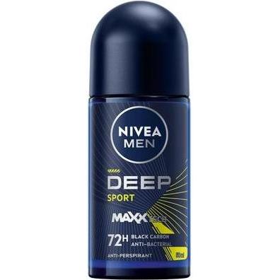 Nivea Uomo Deodorante, Men Deep Sport Antitraspirante Roll-On 50Ml (Roll-On, 50 Ml)