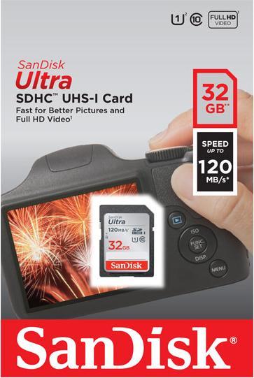 Produktbild SANDISK Ultra (32 GB, SDHC, U1, UHS-I)