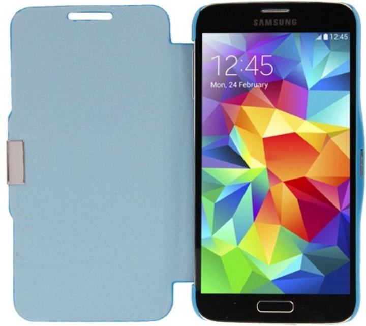 Produktbild König Design Handyhülle Tasche für Samsung Galaxy S5 / S5 Neo hellblau gebürstet (Samsung Galaxy S5, Samsung Galaxy S5 Neo)